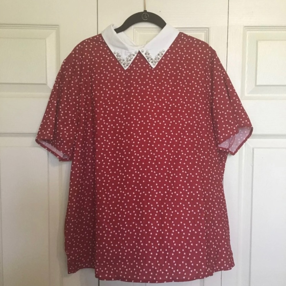Heart Print Blouse